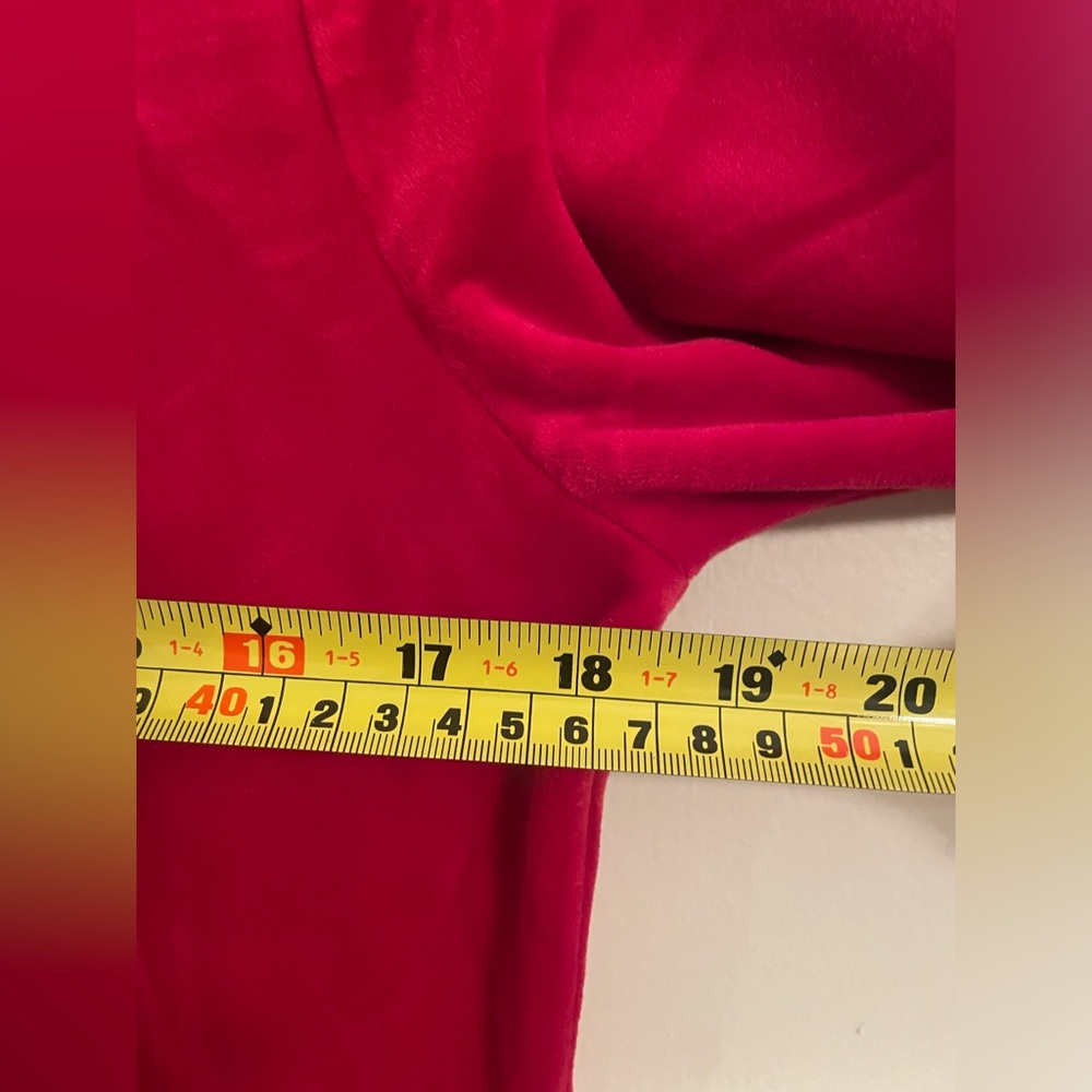 NWT- Juicy Couture Womens Red Party Velour Tracksuit Set Medium Rhinestone - Picture 11 of 14